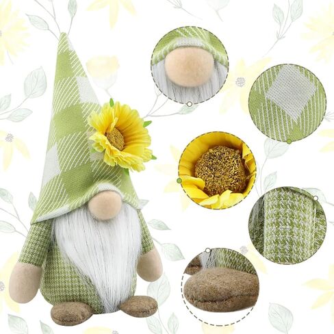 مجموعة من 2 تماثيل الربيع وعباد الشمس وديكورات جنوم الصيف المصنوعة يدويًا للمنزل والمزرعة صينية متدرجة وحفلات الأعياد والمهرجانات in Kuwait