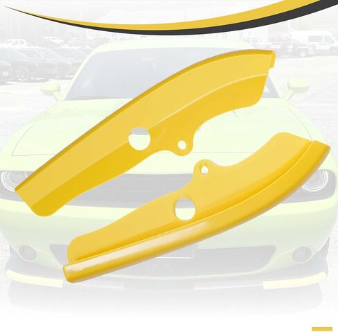 Front Lip Protector Compatible with 2008-2023 Dodge Challenger SRT Hellcat Front Bumper Lip Splitter Lower Lip Protection Guard Yellow (Pair) in Kuwait