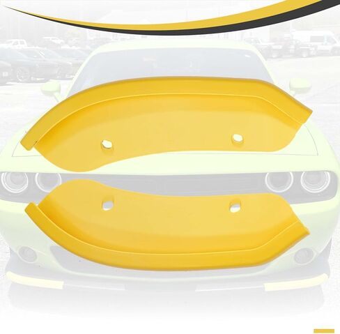 Front Lip Protector Compatible with 2008-2023 Dodge Challenger SRT Hellcat Front Bumper Lip Splitter Lower Lip Protection Guard Yellow (Pair) in Kuwait