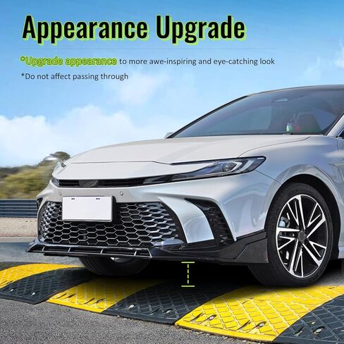 Universal Front Bumper Lip, Black Ikon Style Polyurethane Front Lower Chin Spoiler Protector for Most SUV, Sedan,Coupe, 3 Pieces in Kuwait