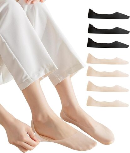 Murimia Womens No Show Socks Low Cut Ultra Thin Footies Non Slip Liner Invisible Ice Silk Sock for Flats Loafers in Kuwait