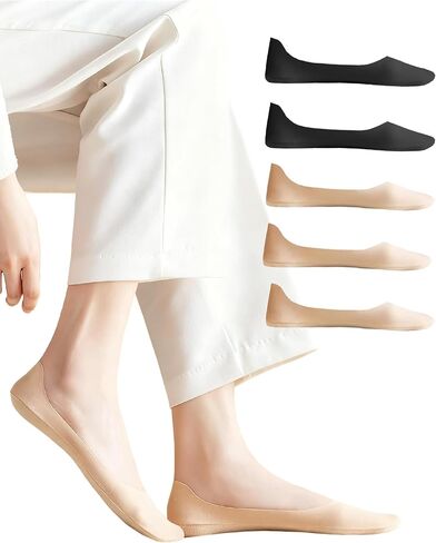 Murimia Womens No Show Socks Low Cut Ultra Thin Footies Non Slip Liner Invisible Ice Silk Sock for Flats Loafers in Saudi Arabia