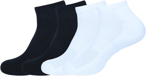 Cotton Blend Athletic Ankle Socks, Low-Cut Cushioned Running Training Socks for Women 4 Pair in Saudi Arabia