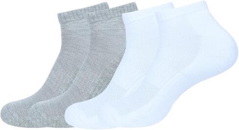 Cotton Blend Athletic Ankle Socks, Low-Cut Cushioned Running Training Socks for Women 4 Pair in Saudi Arabia