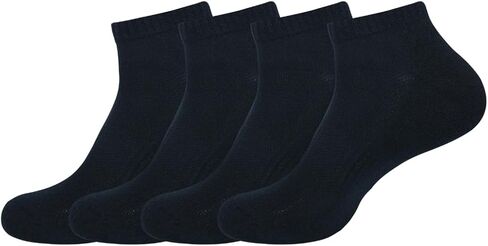 Cotton Blend Athletic Ankle Socks, Low-Cut Cushioned Running Training Socks for Women 4 Pair in Saudi Arabia