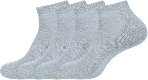 Cotton Blend Athletic Ankle Socks, Low-Cut Cushioned Running Training Socks for Women 4 Pair in Saudi Arabia