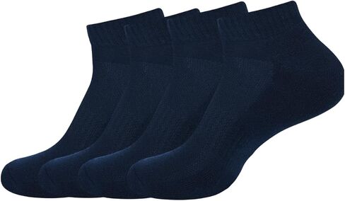 Cotton Blend Athletic Ankle Socks, Low-Cut Cushioned Running Training Socks for Women 4 Pair in Saudi Arabia