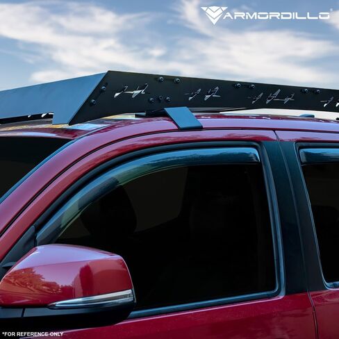 Armordillo Low Profile Steel Roof Basket with Wing Fairing|Compatible with 2019-2023 Ford Ranger Supercrew (Crew) Cab|8741382|Black in Saudi Arabia
