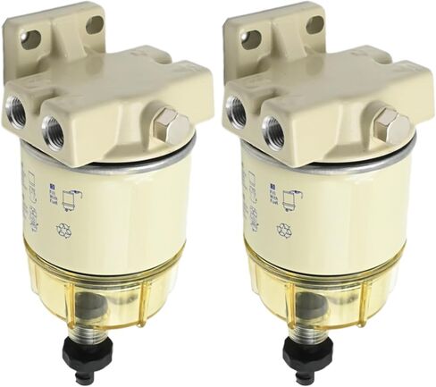 2 Pcs 18-7947 R12T Fuel Filter Water Separator Kit, Replacement for Racor S3240 120AT NPT 1/4-19, Replacement for 3/8 Inch NPT Outboard Motor, Replaces 99105-20006, 9-37812 in Saudi Arabia