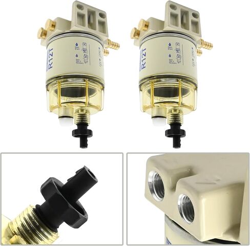 2 Pcs 18-7947 R12T Fuel Filter Water Separator Kit, Replacement for Racor S3240 120AT NPT 1/4-19, Replacement for 3/8 Inch NPT Outboard Motor, Replaces 99105-20006, 9-37812 in Saudi Arabia