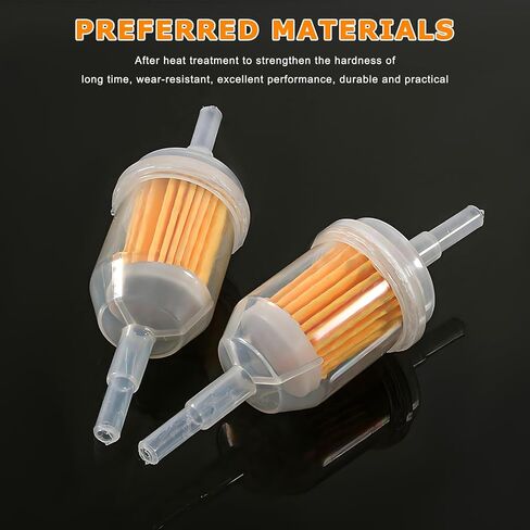 2 PCS Gas Inline Fuel Filters, 1/4" 5/16" Small Engine Motorcycle Gas Filter with Magnet, Inline Fuel Filters Replacement for AM116304 120-436 25 050 22-S Gy20709 21541500 in Kuwait