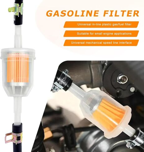 2 PCS Gas Inline Fuel Filters, 1/4" 5/16" Small Engine Motorcycle Gas Filter with Magnet, Inline Fuel Filters Replacement for AM116304 120-436 25 050 22-S Gy20709 21541500 in Kuwait
