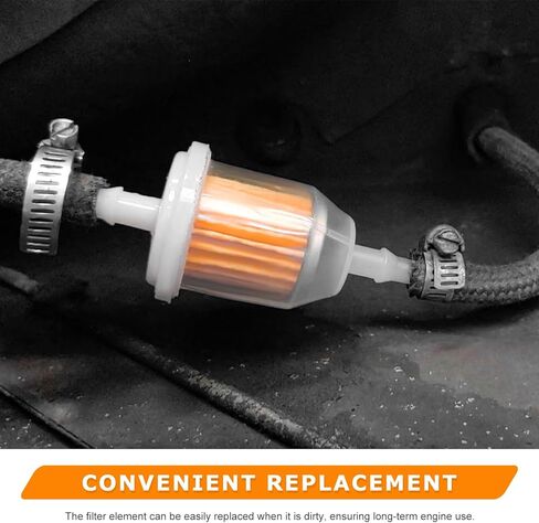 2 PCS Gas Inline Fuel Filters, 1/4" 5/16" Small Engine Motorcycle Gas Filter with Magnet, Inline Fuel Filters Replacement for AM116304 120-436 25 050 22-S Gy20709 21541500 in Kuwait