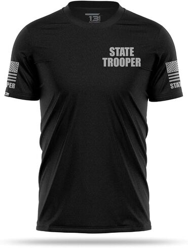 قميص State Trooper الرجالي عالي الأداء، زي مطاطي خفيف الوزن ومسامي، ماص للرطوبة، متين in Kuwait