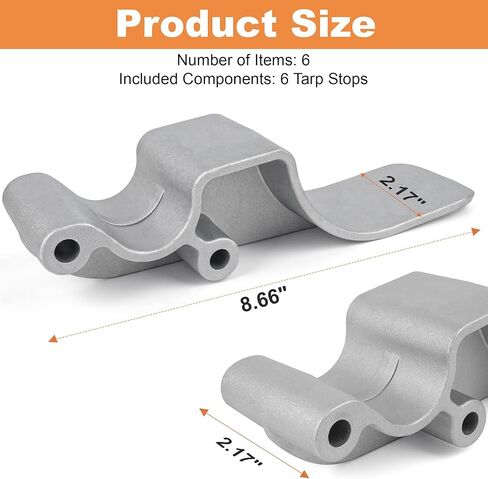 Set of 6 Easy-Off Aluminum Tarp Stop Upright, Direct Replacement for Shurco 1705775 in Kuwait