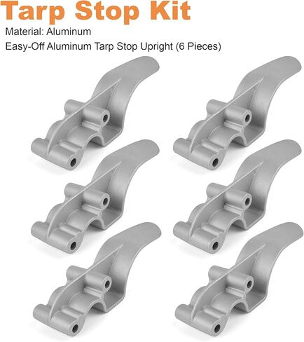 Set of 6 Easy-Off Aluminum Tarp Stop Upright, Direct Replacement for Shurco 1705775 in Kuwait