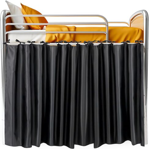 Calm&Cozy Blackout Curtain for Bottom Bunk – 1 Bunk Bed Curtain, Easy Tie-On, No-Drill, Fits Twin Loft & Dorm Beds, 100% Polyester, Canopy Cover, Privacy Curtain, Blackout Panel, Study Nook in Saudi Arabia