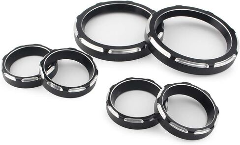 Bacar دراجة نارية عداد السرعة لوحة أداة قياس الحافة غطاء حلقة الألومنيوم ل Harley Touring FLHT FLHX Electra Glide Street Glide Trike نماذج 1996-2013 in Kuwait