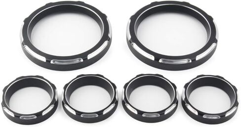 Bacar دراجة نارية عداد السرعة لوحة أداة قياس الحافة غطاء حلقة الألومنيوم ل Harley Touring FLHT FLHX Electra Glide Street Glide Trike نماذج 1996-2013 in Kuwait