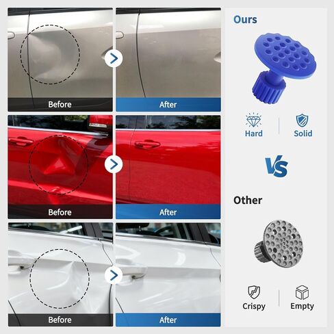 135pcs Dent Puller Kit, Dent Hail Damage Repair Kit Auto Body Repair Dent Removal Tools with Dent Repair Rods, Gold Dent Lifter, T-Bar, Dent Remover Tool for Car Refrigerator Door Ding Repair in Kuwait