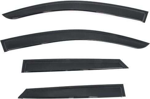 IKON MOTORSPORTS Tape on Window Visors Compatible with 2024-2026 Chevrolet Blazer EV, Slim Style Acrylic Smoke Tinted Rain Guards, 4PCS Side Window Wind Deflectors in Saudi Arabia