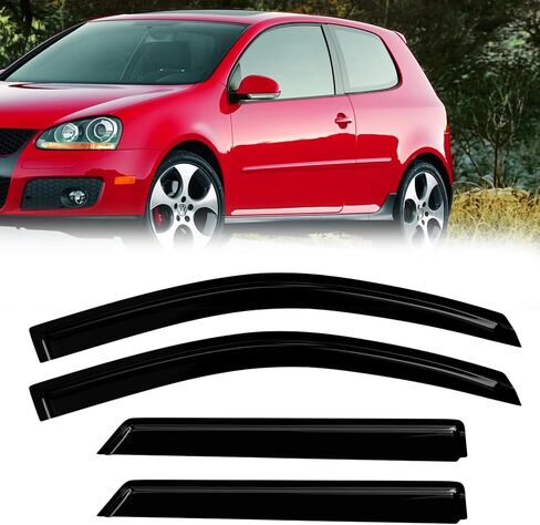 Rain Guards fit 09-14 Volkswagen 2010 2011 2012 2013 2014 4PC Window Visors Vent Shade Deflector in Kuwait