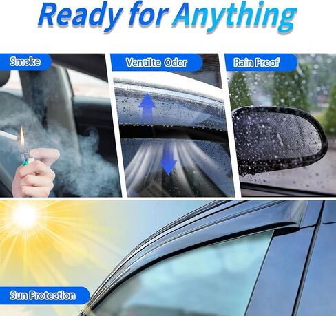Rain Guards fit 09-14 Volkswagen 2010 2011 2012 2013 2014 4PC Window Visors Vent Shade Deflector in Kuwait
