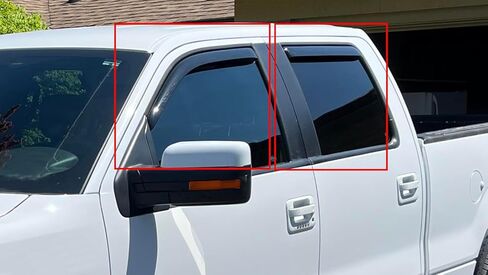 in-Channel Style Smoke Window Sun Rain Visors Vent Guard Shade Compatible with Ford F-150 SuperCrew Cab 2009-2014 in Kuwait
