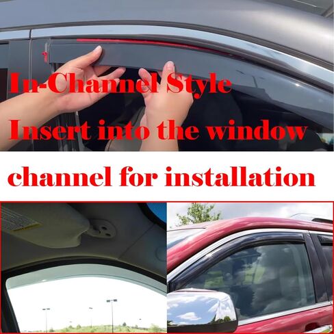in-Channel Style Smoke Window Sun Rain Visors Vent Guard Shade Compatible with Ford F-150 SuperCrew Cab 2009-2014 in Kuwait