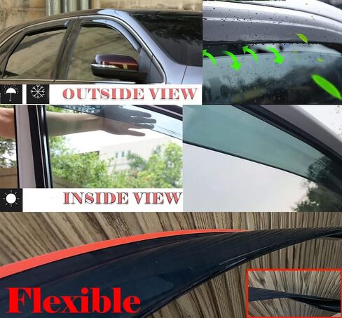 in-Channel Style Smoke Window Sun Rain Visors Vent Guard Shade Compatible with Ford F-150 SuperCrew Cab 2009-2014 in Kuwait