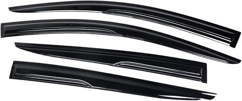 Premium 3D Wavy M Style Aero Sport Black Window Visor Rain Guard Deflector Compatible for 2016-2022 Toyota Prius in Saudi Arabia