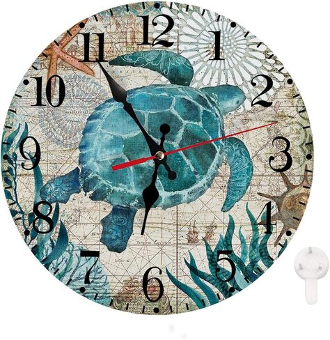 Silent Non Ticking Round Wall Clock, Purple X-Ray Rose Flower Design Home Decorative Battery Operated Wall Clocks for Living Room Kitchen Bedroom Bathroom, 10 Inch in Saudi Arabia