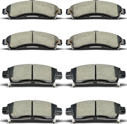 Front Rear Ceramic Brake Pads 8 Pieces Set fit for Buick Rainier,for Chevrolet SSR,for Chevrolet Trailblazer,for GMC Envoy,for Oldsmobile Bravada,for Isuzu Ascender,for Saab 9-7x in Kuwait