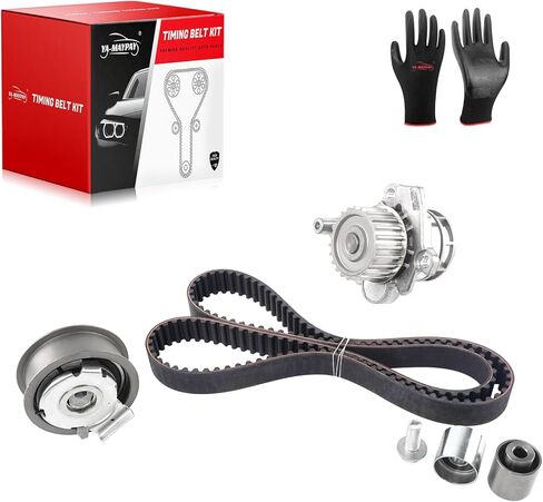 Engine Timing Belt Kit with Water Pump Fit Compatible with Audi A3 (BPY), Quattro (BPG,BWT), A6 (BPJ,BYK), TT (BPY,CDMA, CDLA,CDLB,CDMA).Compatible with VW EOS GTI Jetta Passat 2.0T in Kuwait