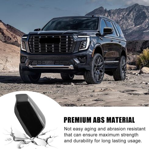 غطاء مرآة بديل مباشر أسود لامع لعام 2021 2022 2023 2024 2025 Chevy Tahoe/Suburban، GMC Yukon/Yukon XL، Cadillac Escalade/ESV، نمط بديل مباشر، وليس نمط الملصق (أسود لامع) in Kuwait