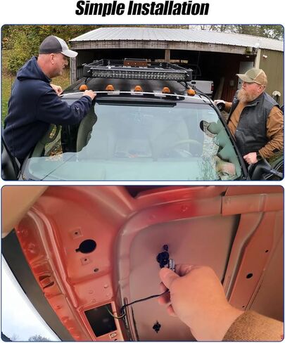 5 قطع من مصابيح الكابينة تناسب شاحنات Ford F-150 F-250 F-350 F Super Duty Pickup 1973-1997، تتضمن أغطية مصابيح كهرمانية وأحزمة أسلاك ومصباح LED لسقف الضوء in Kuwait