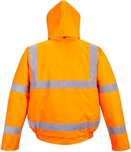 Portwest Hi-Vis Bomber Jacket Viz Insulated Safety Visability Work Wear Rain ANSI 3, Medium Orange in Saudi Arabia