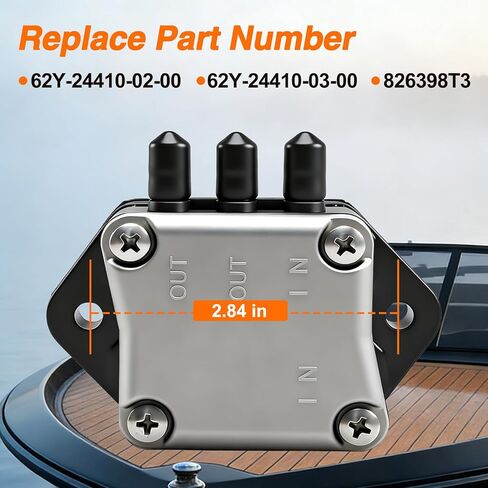 FUSCH Outboard Fuel Pump Assembly Compatible with Yamaha and Mercury 4 Stroke F25HP F30HP F40HP F50HP F60HP, Outboard Motor Fuel Pump with O-Ring Replace# 62Y-24410-03-00, 826398T3 in Saudi Arabia