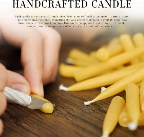 شموع التأمل من شمع العسل لمدة 20 دقيقة من DEYBBY - مجموعة هدايا شموع صغيرة من شمع العسل مكونة من 24 قطعة مع حاملي شموع صغيرين in Kuwait