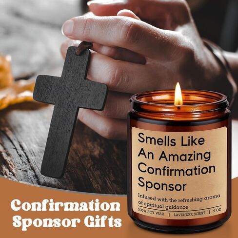 شمعة ميراكو، هدايا تأكيد الراعي للنساء والرجال - هدايا تأكيد للفتيات الكاثوليكية المسيحية الروحية للراعي، شكرًا لك من المرشح، والتقدير، ويعرض الاقتراح من المثبت in Kuwait