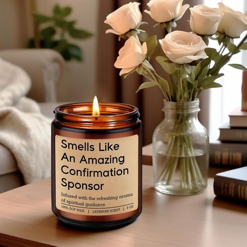 شمعة ميراكو، هدايا تأكيد الراعي للنساء والرجال - هدايا تأكيد للفتيات الكاثوليكية المسيحية الروحية للراعي، شكرًا لك من المرشح، والتقدير، ويعرض الاقتراح من المثبت in Kuwait