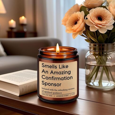 شمعة ميراكو، هدايا تأكيد الراعي للنساء والرجال - هدايا تأكيد للفتيات الكاثوليكية المسيحية الروحية للراعي، شكرًا لك من المرشح، والتقدير، ويعرض الاقتراح من المثبت in Kuwait