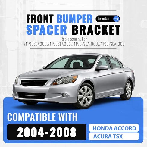 KUAFU 1Pair Front Bumper Spacer Brackets Compatible with 2004-2008 Honda Accord/Acura TSX Replace for 71198SEA003 71193SEA003 71198-SEA-003 71193-SEA-003 Plastic(POM) Black in Saudi Arabia