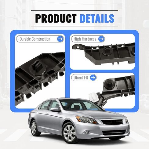 KUAFU 1Pair Front Bumper Spacer Brackets Compatible with 2004-2008 Honda Accord/Acura TSX Replace for 71198SEA003 71193SEA003 71198-SEA-003 71193-SEA-003 Plastic(POM) Black in Saudi Arabia