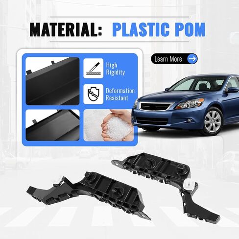 KUAFU 1Pair Front Bumper Spacer Brackets Compatible with 2004-2008 Honda Accord/Acura TSX Replace for 71198SEA003 71193SEA003 71198-SEA-003 71193-SEA-003 Plastic(POM) Black in Saudi Arabia