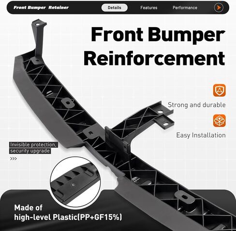 KUAFU Front Upper Bumper Retainer Compatible with 2016-2023 Nissan Maxima Replacement for NI1031124 622404RA0A Plastic(PP+GF15%) Black in Saudi Arabia