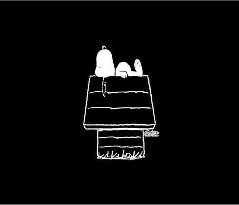CafePress Snoopy On House Black and White Wall Tapestry 51" x 60" in Saudi Arabia