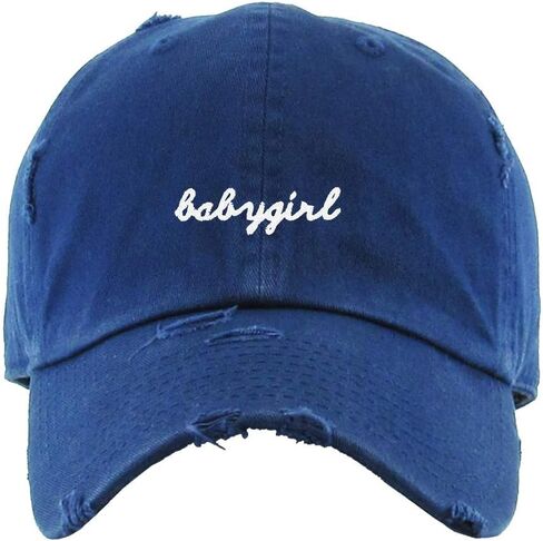 Babygirl Vintage Baseball Cap Embroidered Cotton Adjustable Distressed Dad Hat in Kuwait