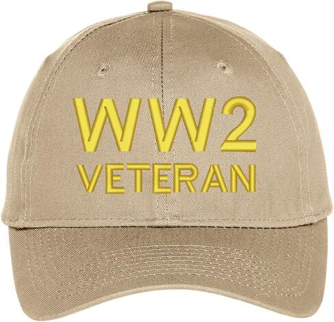 Trendy Apparel Shop WW2 Veteran Embroidered Military Baseball Cap in Saudi Arabia