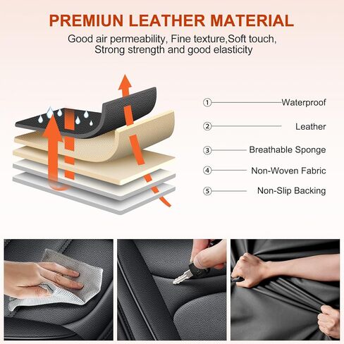 Seat Covers Fit for Silverado: 2007-2026 Chevy Chevrolet Silverado GMC Sierra 1500 2500HD 3500HD Trail Boss Z71 Crew Double Extended Cab Truck Pickup Front Car Seat Covers (Blackline, Front Pair) in Kuwait